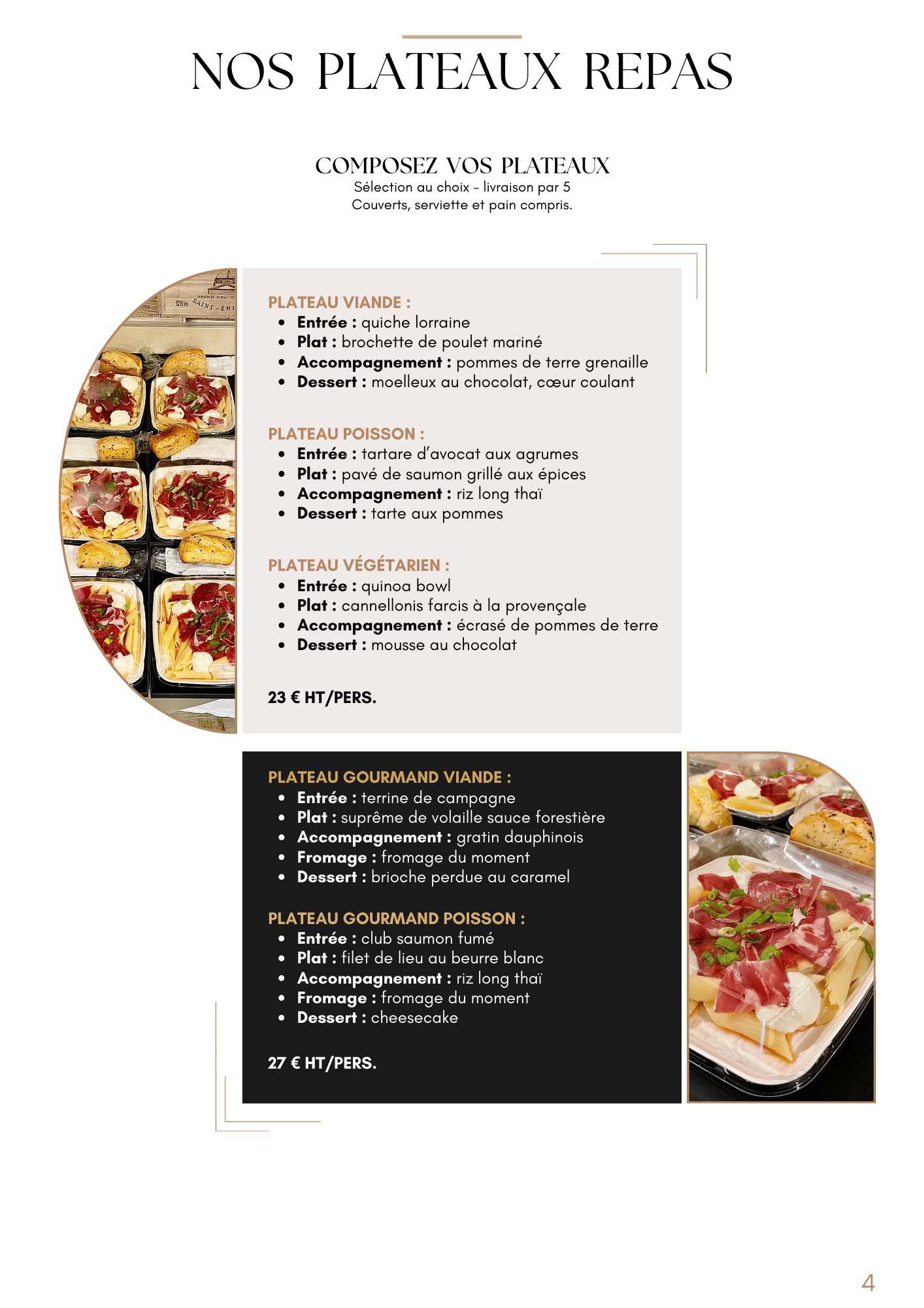 Plateaux repas - L'Ardoise Traiteur Plateaux repas - L'Ardoise Traiteur