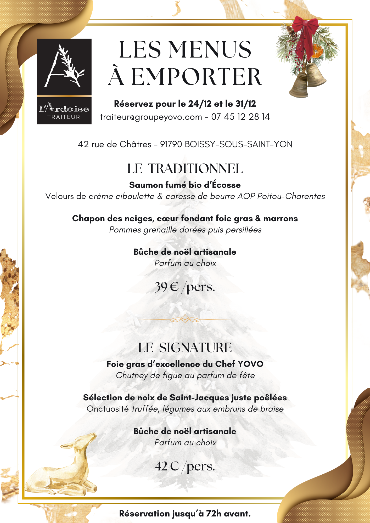 Menus de fêtes à emporter - Part 1