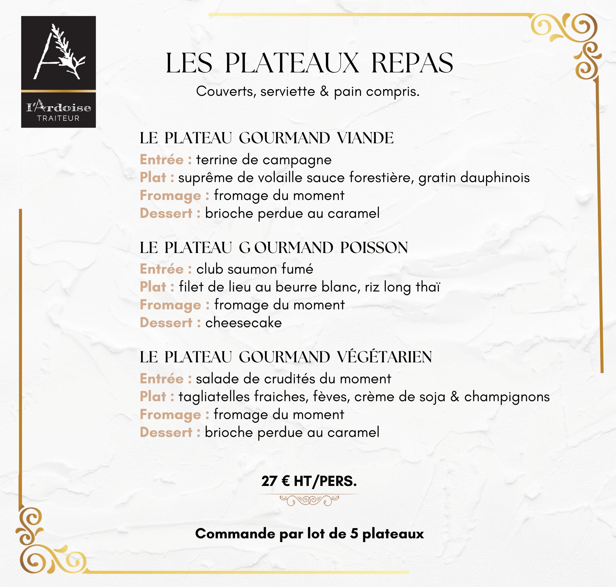 Les menus "gourmand"