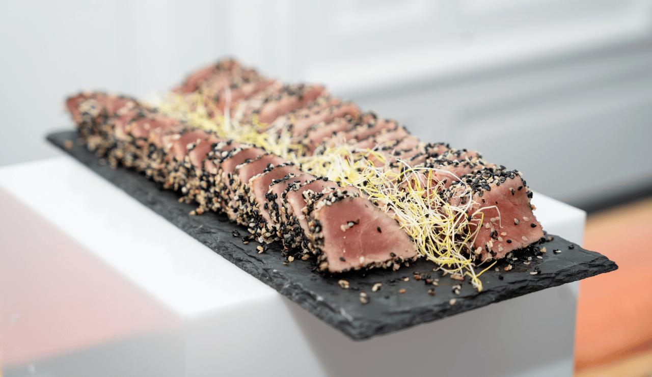 Animation tataki de thon rouge.