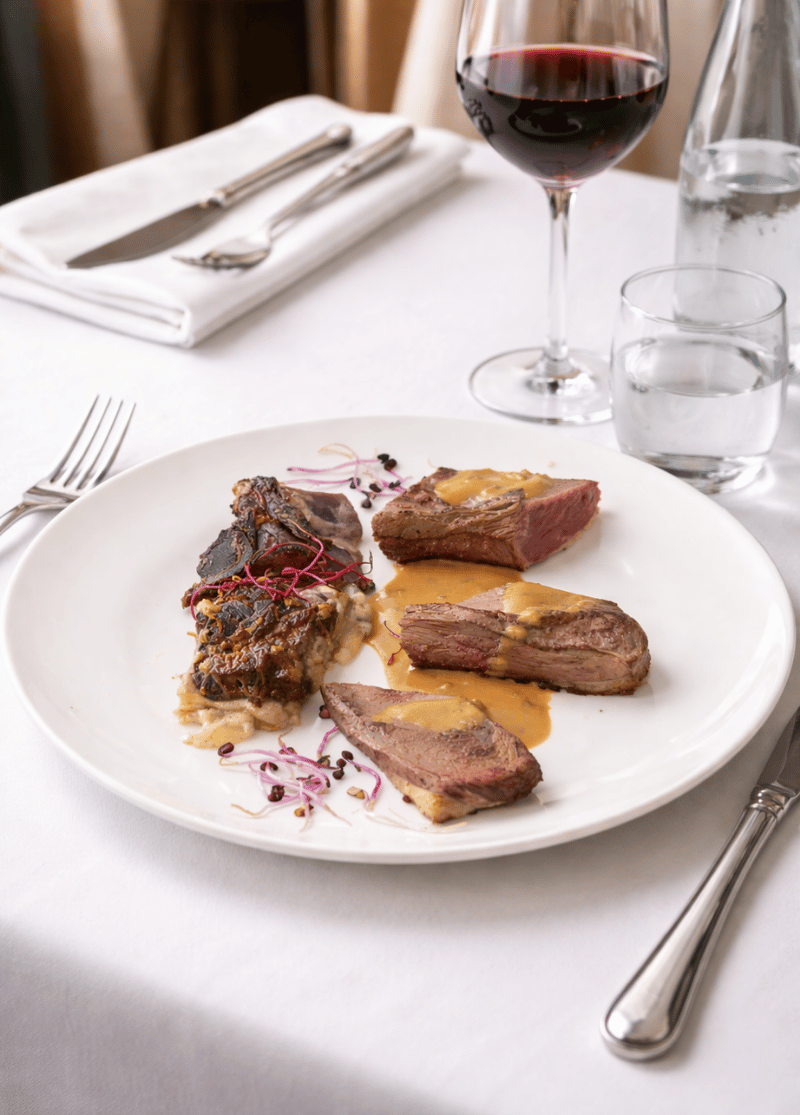 Picanha de bœuf, jus corsé, légumes du soleil.