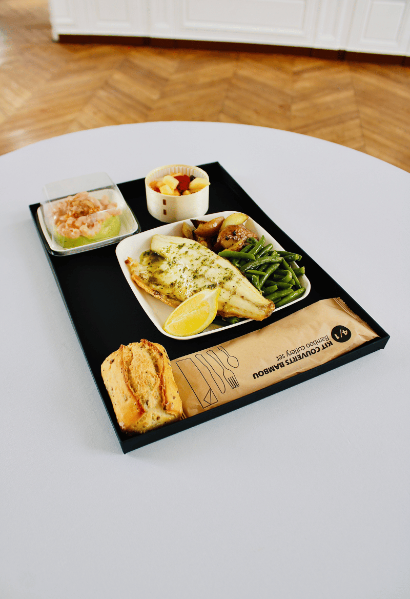 Plateau repas menu poisson - L'Ardoise Traiteur